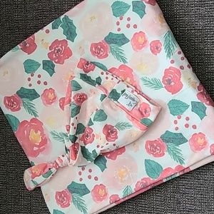 Copper Pearl Swaddle and Hat Set